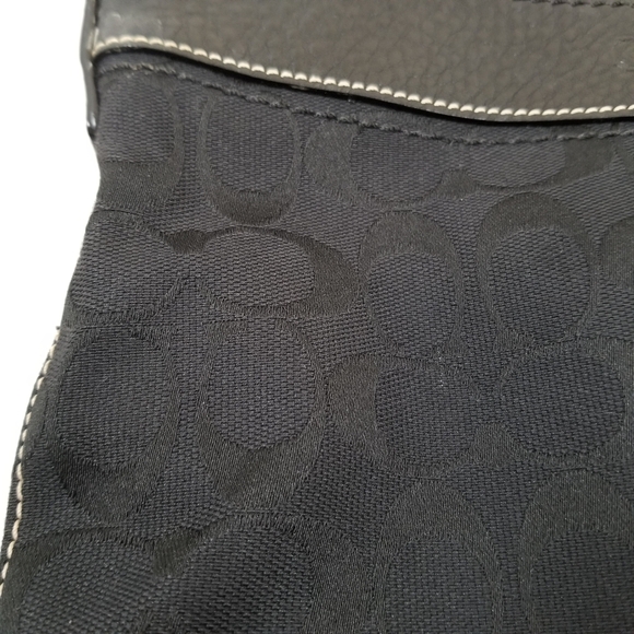 Coach Black Logo Jacquard Convertible Crossbody Shoulder Bag - Picture 9 of 12
